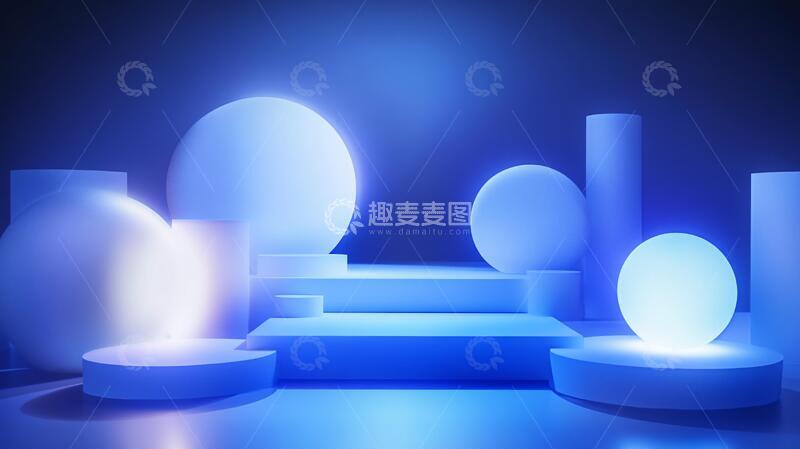 高清大图下载【趣麦麦图】立体渐变发光体设计27