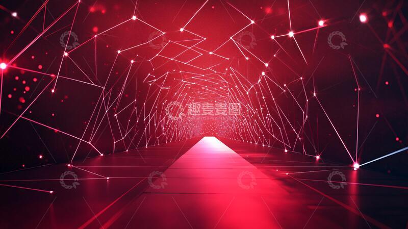 高清大图下载【趣麦麦图】线体梦幻舞台酒红动感3