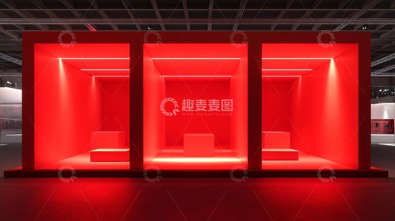 黑红展厅红色展厅合影