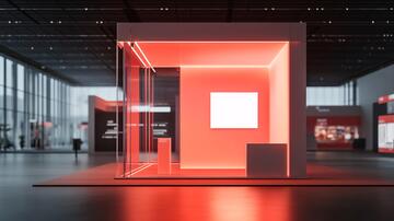 黑红展厅展厅展馆红色