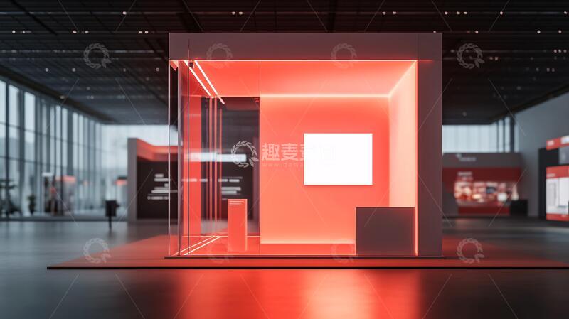 黑红展厅展厅展馆红色