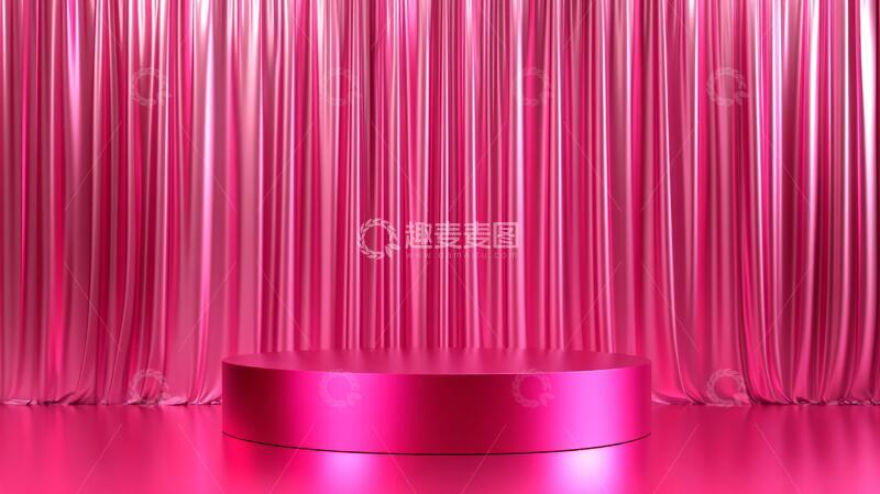 高清大图下载【趣麦麦图】粉红色舞台粉色舞台讲台