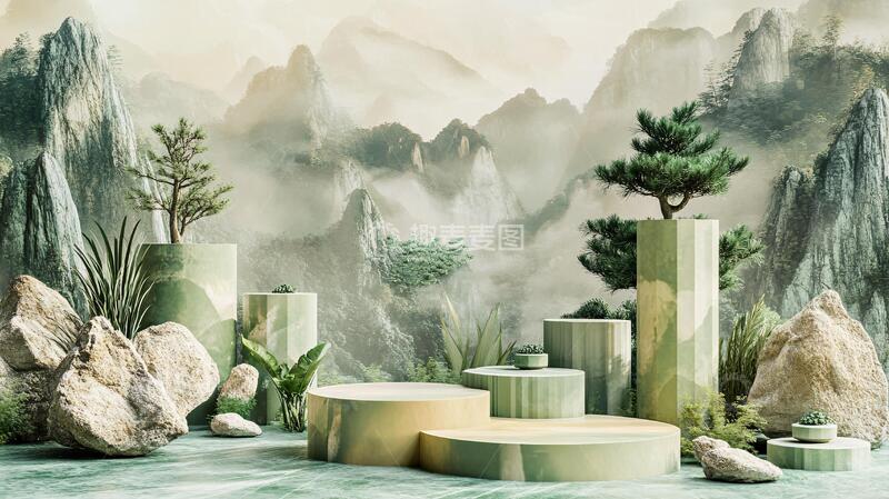 高清大图下载【趣麦麦图】工装山水背景