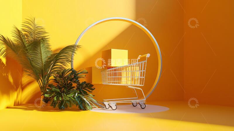 高清大图下载【趣麦麦图】购物车造型场景跨境造型