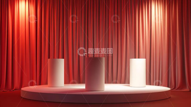 高清大图下载【趣麦麦图】圆柱舞台主图2