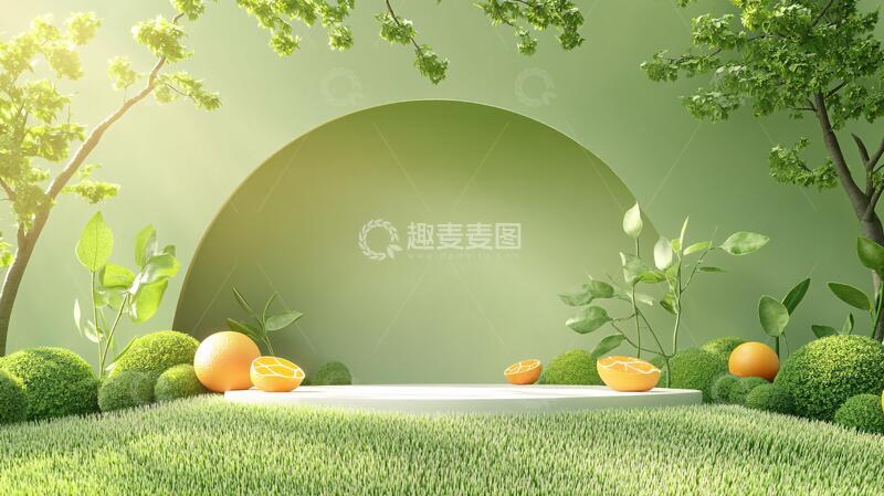 高清大图下载【趣麦麦图】绿色健康背景元素