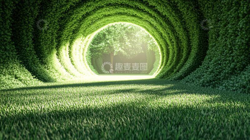 高清大图下载【趣麦麦图】植物隧道绿色植物绿化