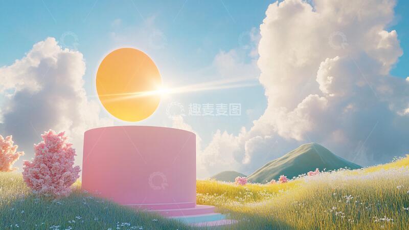 高清大图下载【趣麦麦图】粉红色的超现实风景