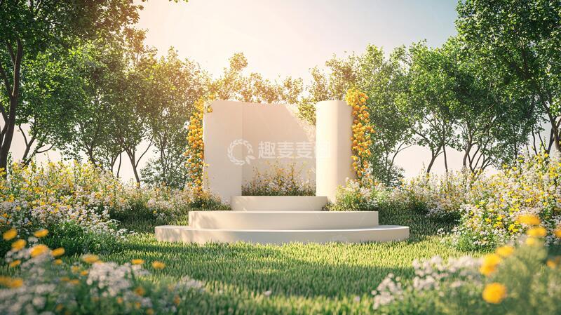 高清大图下载【趣麦麦图】橙色户外迎宾区