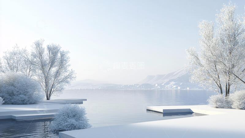 模型雪景雪景冬景冰雪