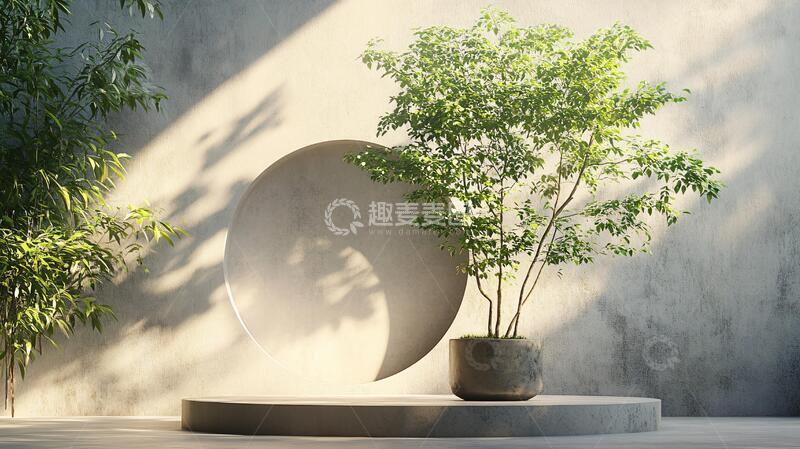 高清大图下载【趣麦麦图】禅意花盆盆栽禅意盆景