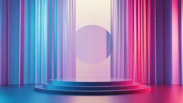 简约舞台舞台粉色平台