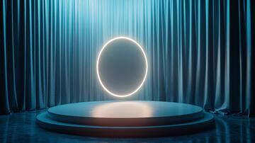 简约舞美舞台圆形背景