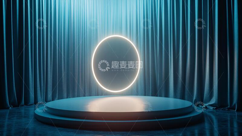 简约舞美舞台圆形背景