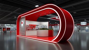 圆形展台你红色展台这3