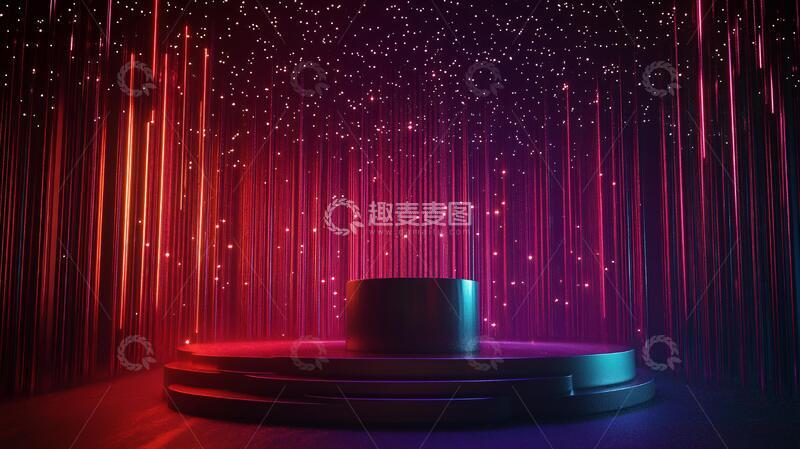 高清大图下载【趣麦麦图】粉色讲台舞台讲台粉色