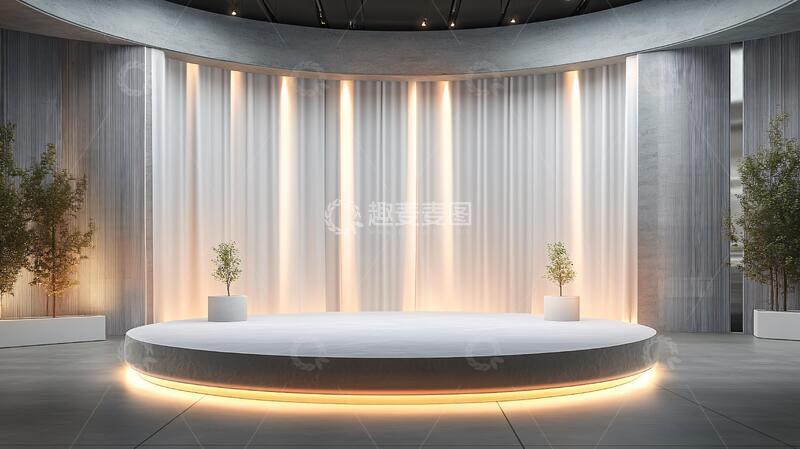 高清大图下载【趣麦麦图】圆形接待台前台圆形弧形1