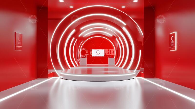 高清大图下载【趣麦麦图】红白渲染迎宾区