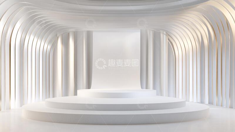 简约秀场背景展厅圆形