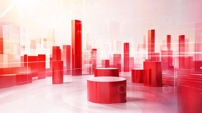 高清大图下载【趣麦麦图】红色城市论坛背景