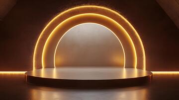 霓虹灯展台拱门拱形舞台