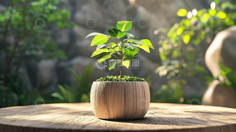 高清大图下载【趣麦麦图】阳光与小盆栽3