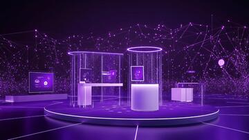 炫酷展台科技高端场景