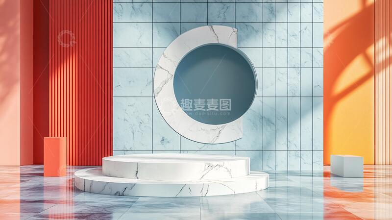 简约秀场圆形展台创意