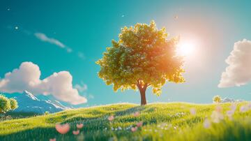 唯美阳光小树16