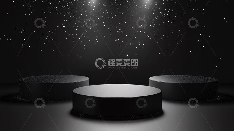 高清大图下载【趣麦麦图】光影平台舞台平台黑色