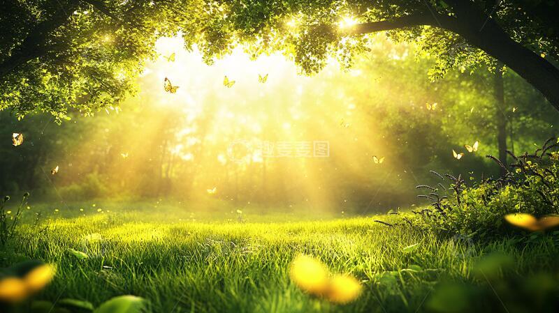 高清大图下载【趣麦麦图】阳光森林素材5