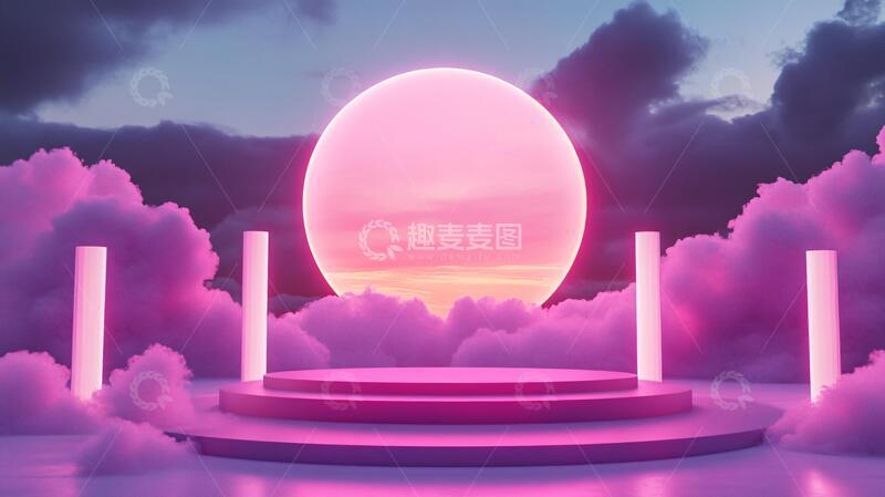 高清大图下载【趣麦麦图】粉色平台粉色平台舞台1