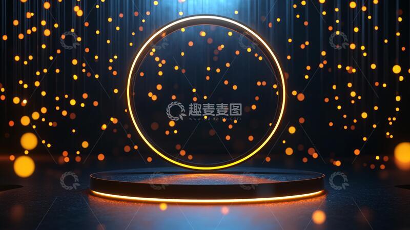 高清大图下载【趣麦麦图】金色比赛舞台7