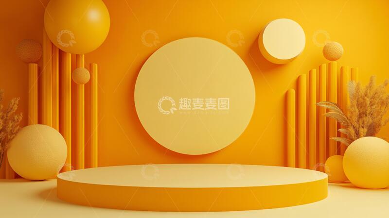 高清大图下载【趣麦麦图】简约秀场橙色场景合影