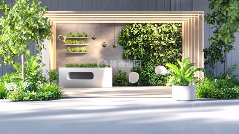 高清大图下载【趣麦麦图】生态门厅绿色生态植物