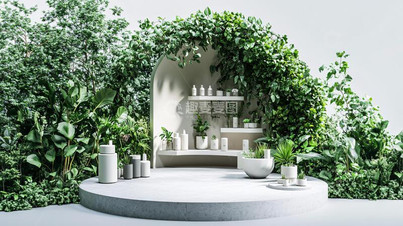 植物展台植物新品装饰