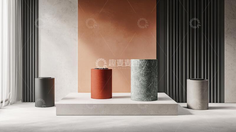高清大图下载【趣麦麦图】圆柱体静物展台8