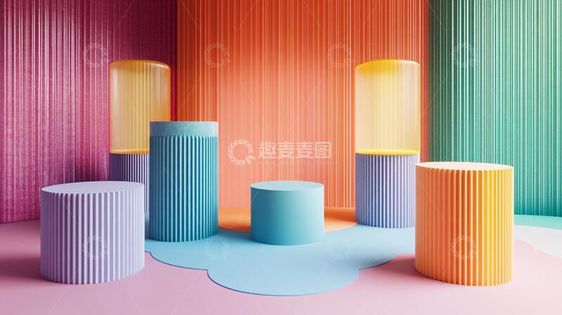 高清大图下载【趣麦麦图】多彩讲台讲台色彩静物