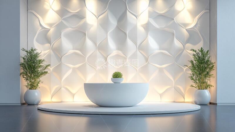 高清大图下载【趣麦麦图】创意前台前台模型弧形