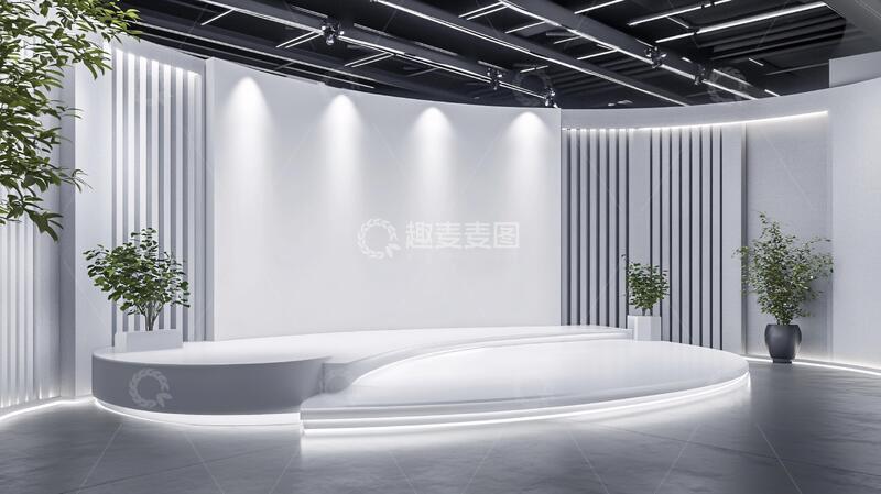 高清大图下载【趣麦麦图】弧形前台前台接待简约1