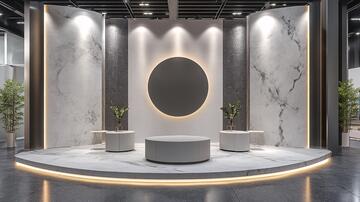 岩板展厅前台展厅企业