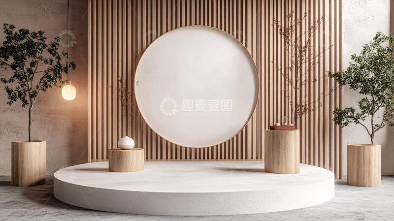 高清大图下载【趣麦麦图】产品展台圆形产品平台