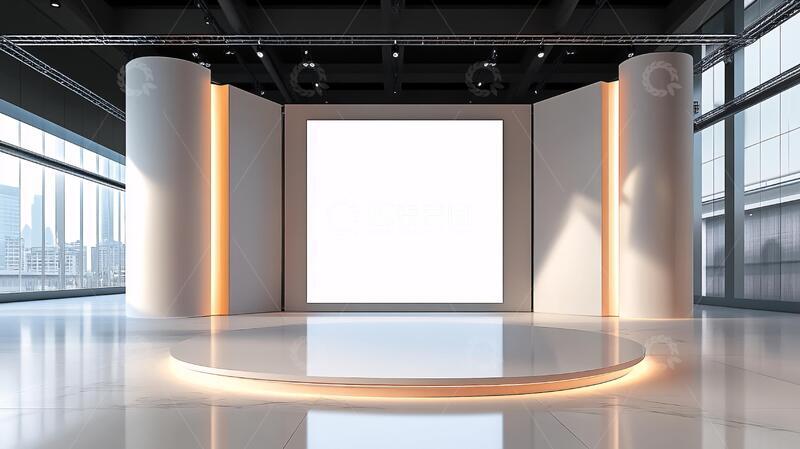 简约秀场背景展厅舞台