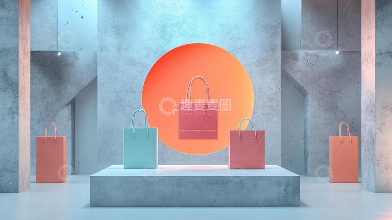 高清大图下载【趣麦麦图】包包上市背景1