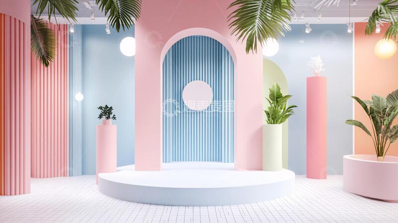 高清大图下载【趣麦麦图】简约秀场简约展台场景