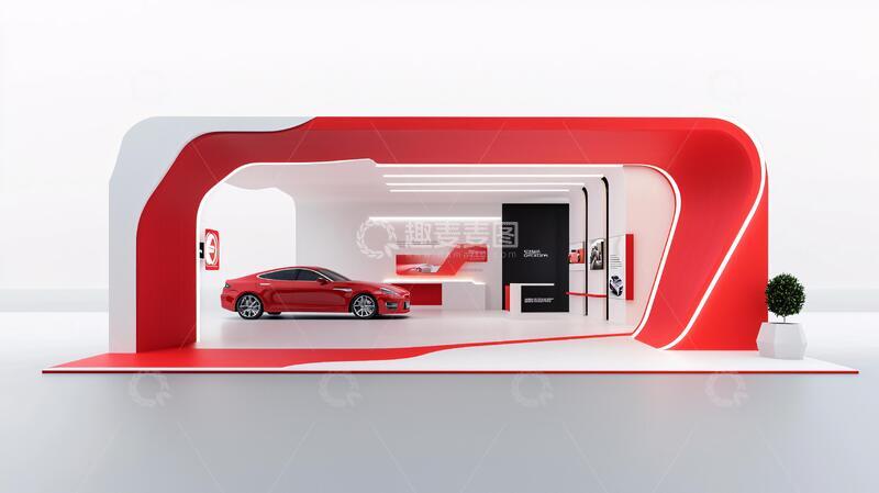 白红简约迎宾区