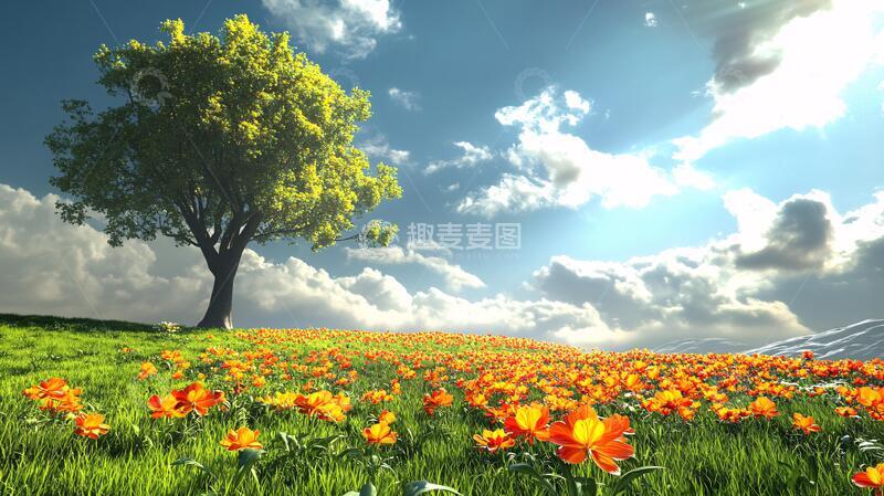 高清大图下载【趣麦麦图】唯美阳光小树15