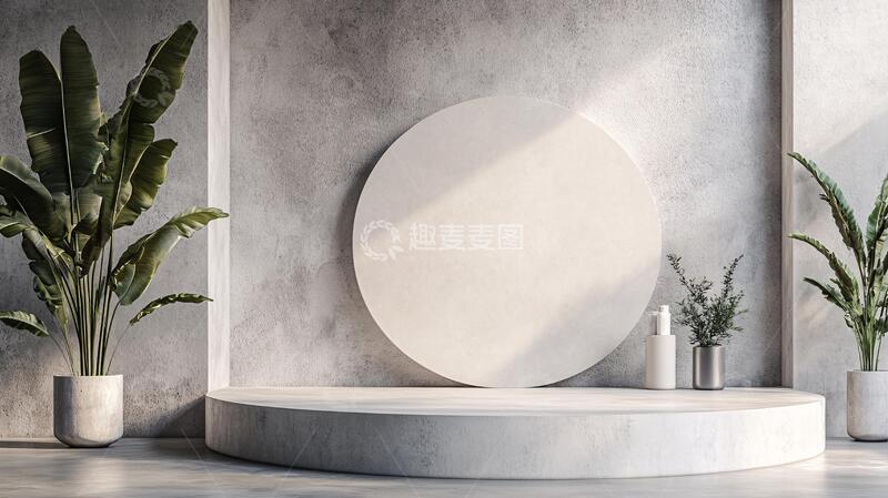 高清大图下载【趣麦麦图】圆形接待台圆形平台讲台