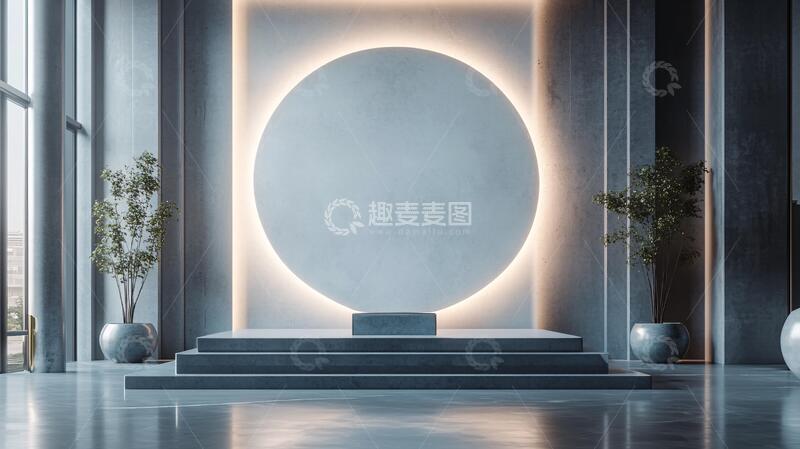 高清大图下载【趣麦麦图】蓝色中式迎宾区1