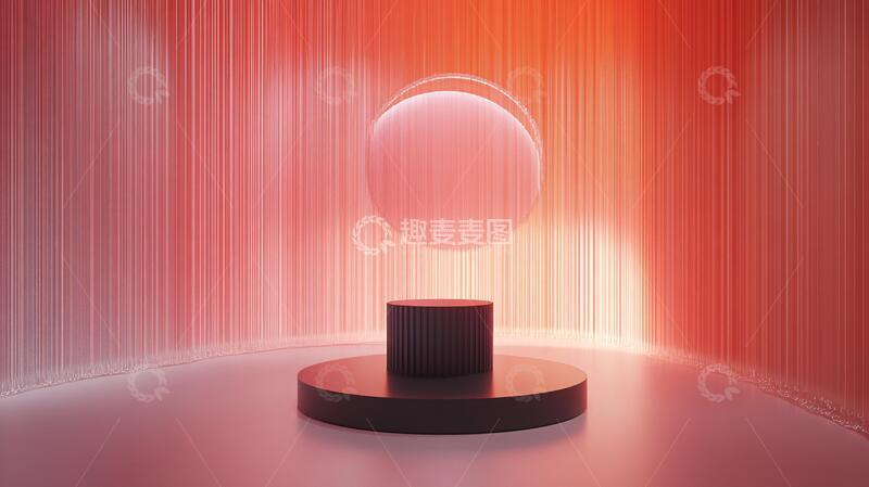 高清大图下载【趣麦麦图】简约秀场红色粉色场景